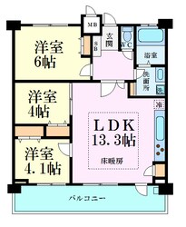 プレジール三ノ宮Ⅱの物件間取画像